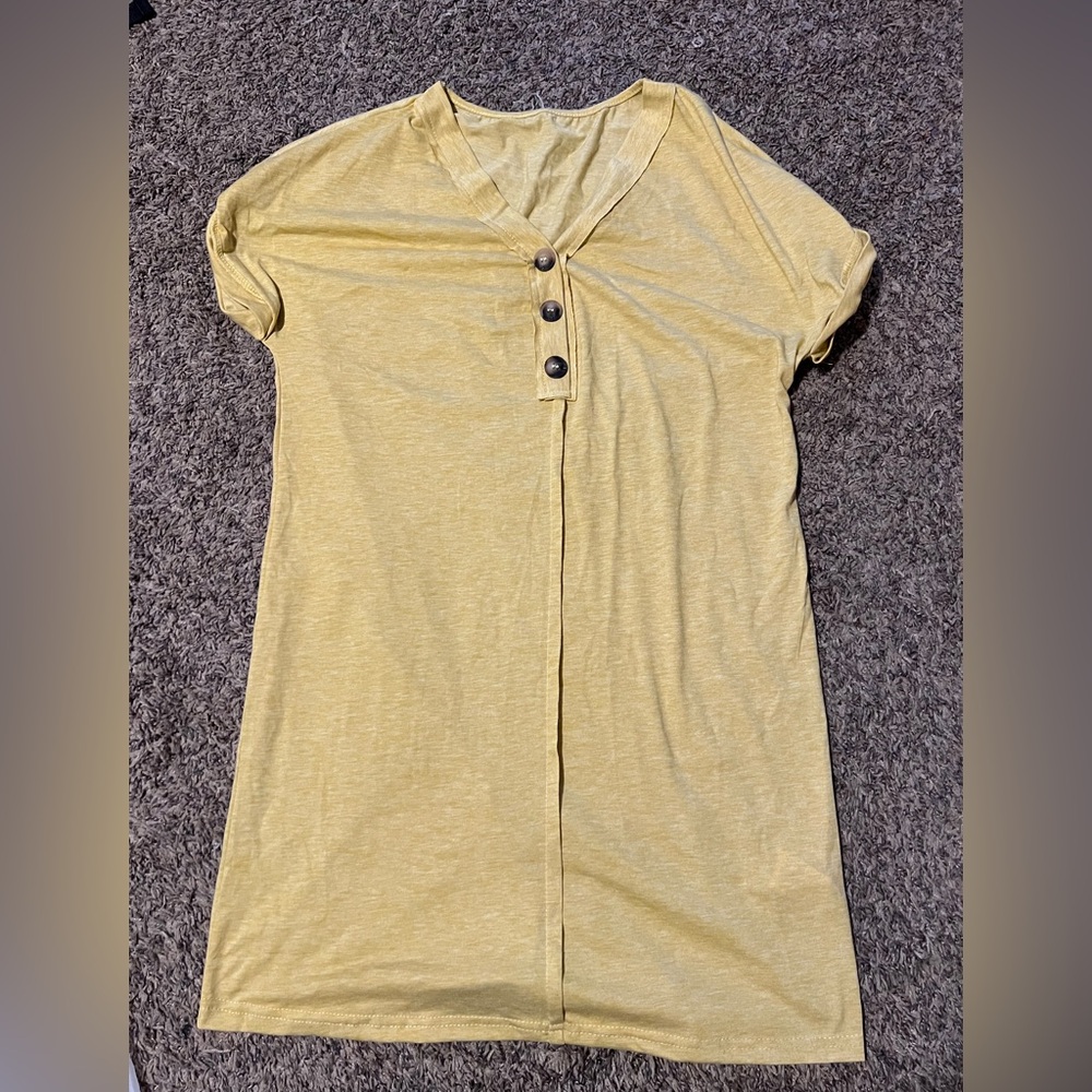 SHEIN Yellow T-shirt Dress, NWT, Size M